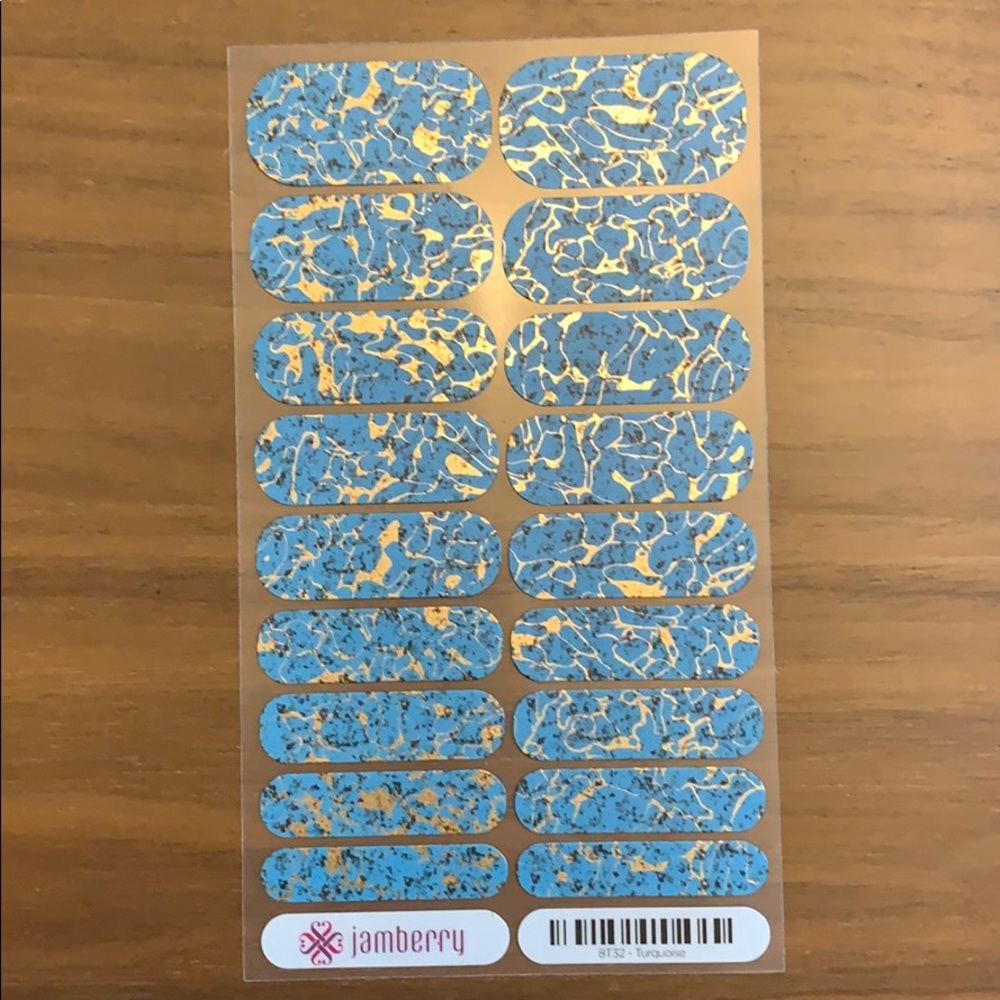 NWT Jamberry Turquoise Nail Wraps